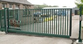 Gate C9 Automated Commercial Cantilever Sliding Gate With Saftey Edges and Videx GSM   Intercom/Keypad